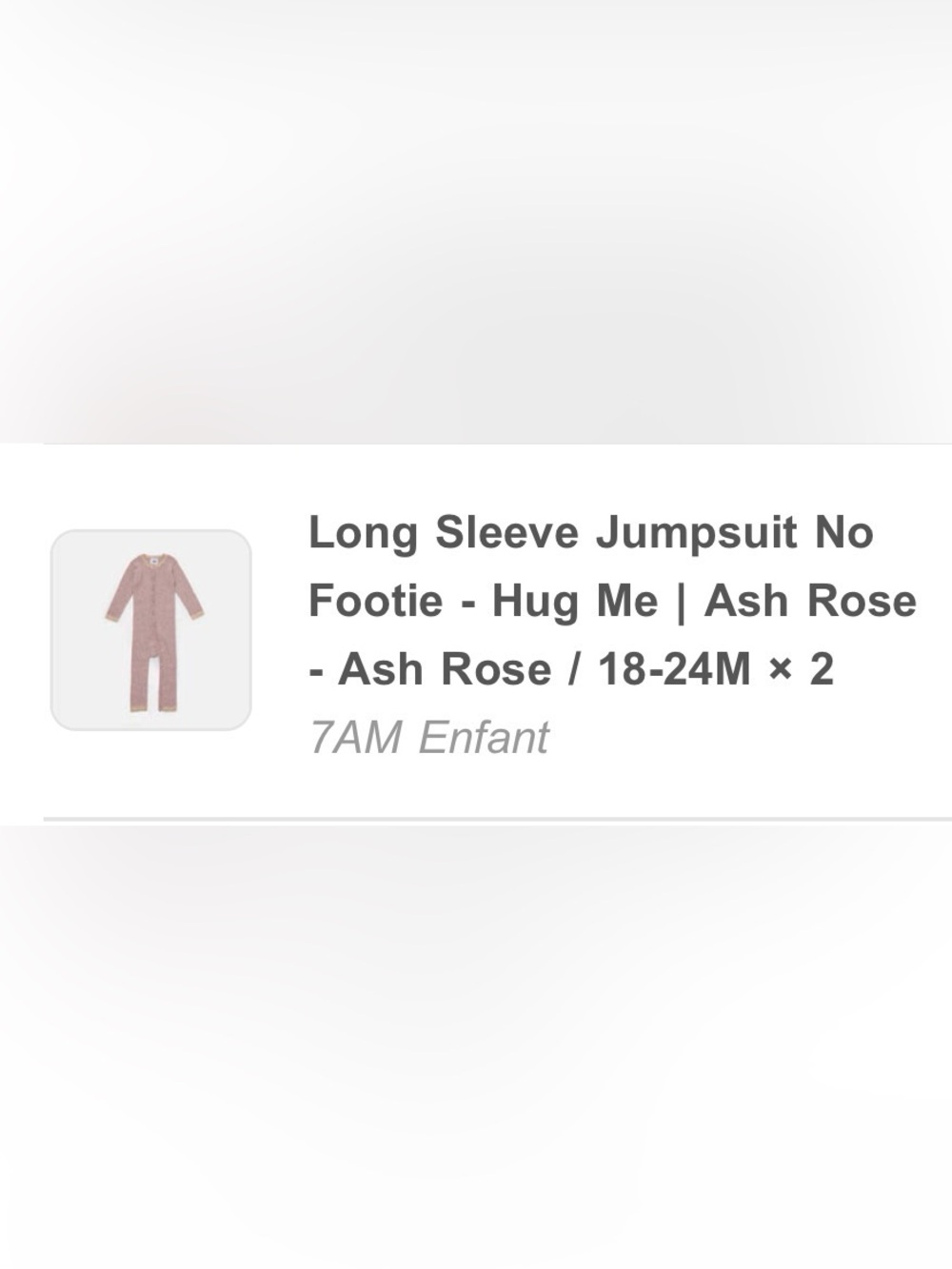 NWT 7AM - 2 jumpsuits and 3 leggings - ash rose, oat, ribbed seashell 18-24M - Picture 5 of 5